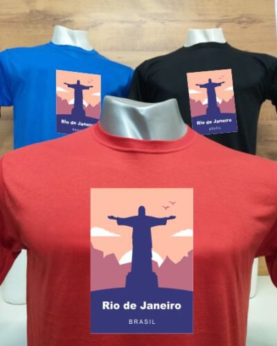 Camiseta Rio de Janeiro Cristo Redentor Copacabana Leblon Ipanema Flamengo