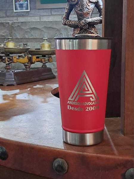 Copo Térmico Personalizado Inox Tampa Abridor Porto Alegre Florianópolis Rio de Janeiro