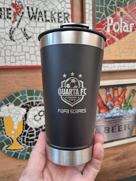 Copo Térmico Personalizado Inox Tampa Abridor Porto Alegre Florianópolis Rio de Janeiro