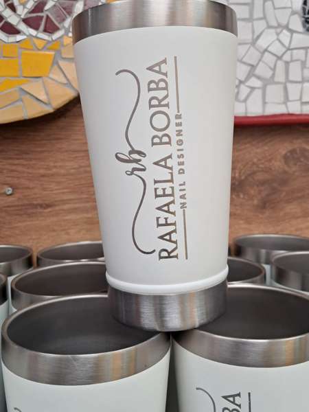 Copo Térmico Personalizado Inox Tampa Abridor Porto Alegre Florianópolis Rio de Janeiro